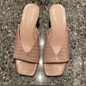 Zara Animal Print Low Heel Sandal